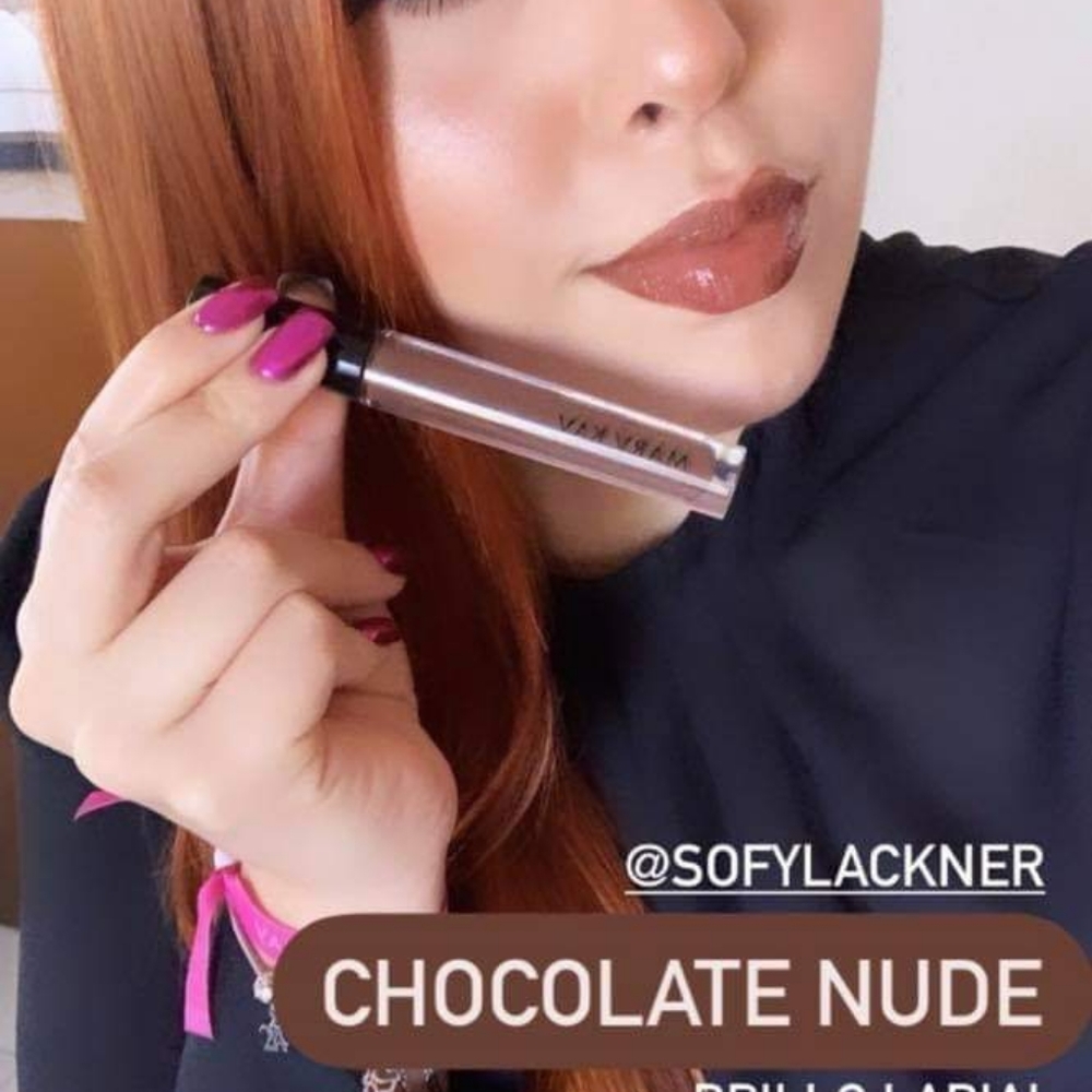 Mary Kay Unlimited Lip Gloss in Chocolate Nude.